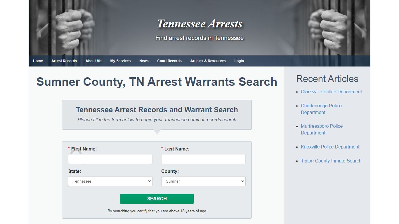 Sumner County, TN Arrest Warrants Search - Tennessee Arrests